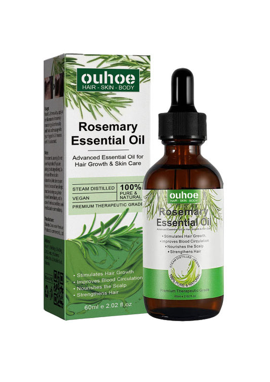 Rosemary Essential Oil (2Pcs)- Nourishes, Prevents Hair Loss, and Soothes Itchy Scalp, Intensive Care for Dry and Damaged Hair