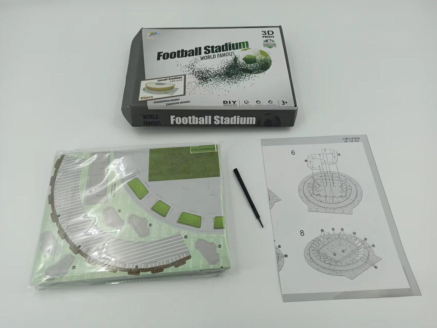 World Football Cup Football Stadium Model 3D Puzzle